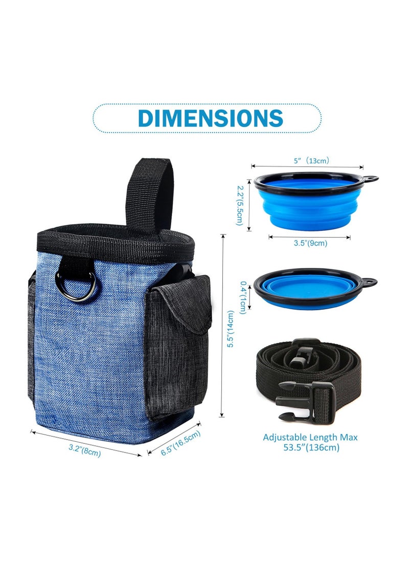 Generic , Dog Treat Training Pouch with Folding Bowl, Waist Belt Clip for Hands-Free Training, Pet Treat Snack Carrier Bags,  Multi Use Bag with Built-in Bag Dispenser - Image 3