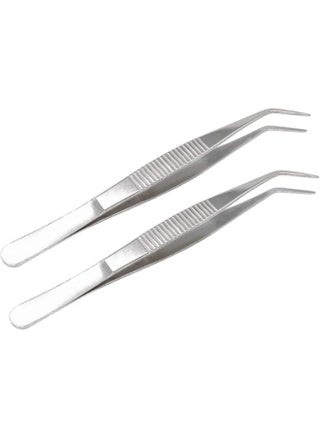 MySouqEg Store 5 Inch Stainless Steel Tweezers with Curved Serrated Tip Multipurpose Forceps for Craft Repairing For Sweing Tools 2 Pack - pzsku/ZACB5DFB3FD1F7B330C5EZ/45/1749733854/d830b799-990f-4a44-b751-1673fee413bd