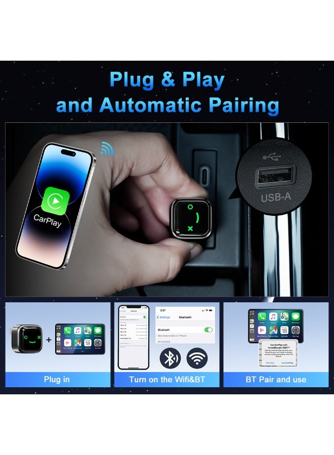 AiQi Wireless CarPlay & Android Auto 2-in-1 Adapter | Plug & Play | 5.8GHz Fast Connection | Ultra Mini Design | Wide Vehicle Compatibility - Image 3