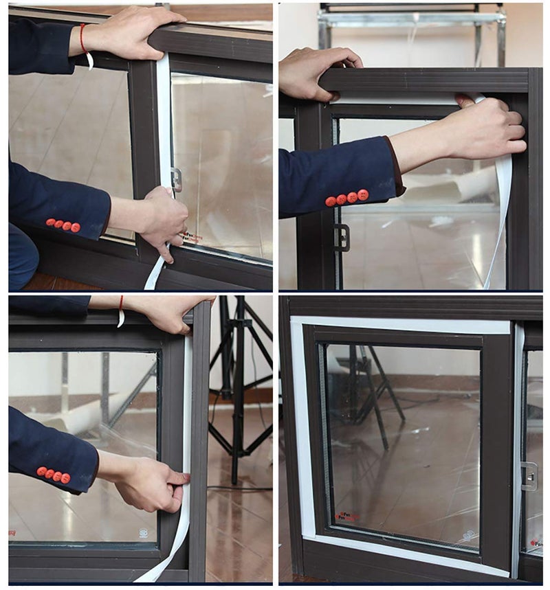 Hyndrix شريط ختم سيليكون هيندريكس 35 مم 25 مم 3 متر شريط مطاطي للباب/النافذة عازل للصوت شريط مضاد للاصطدام أبيض - Image 5