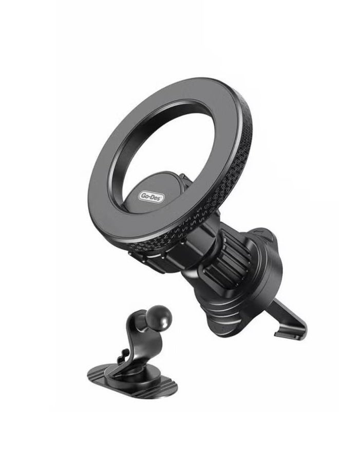 GO-DES Magsafe Magnetic 360° Rotatable 2in1 Ventilation and Flat Floor Phone Holder(GD-HD318) - Image 3
