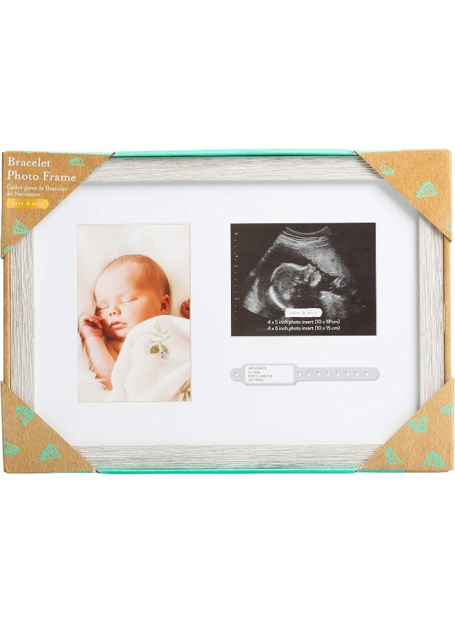 Kate & Milo Kate & Milo Rustic Bracelet ID and Sonogram Frame, Rustic Pregnancy Keepsake Picture Frame, Gender-Neutral Nursery Décor  - Image 4