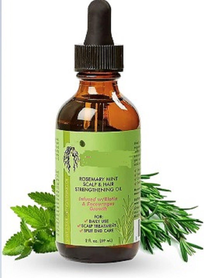 Rosemary Mint Scalp & Hair Strengthening Oil Infused W/Biotin & Encourages Growth 59ml