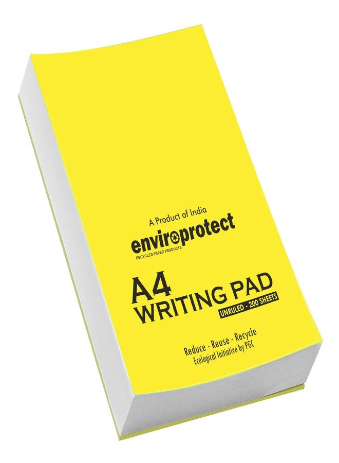 Suvigya A4 Size, Pack of 2 Pads, Jumbo Blank Plain Writing Pad, 70 Gsm Unruled Notepad for Sketching, Notes, Assignments & School Projects, 200 Sheets per Pad, 8x11.5 Inch, White - Image 1