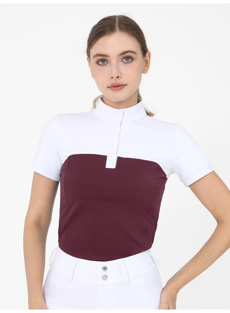 general Equestrian T-Shirts Women Riding Horse Clothes Short Sleeve Show Top - Image 1