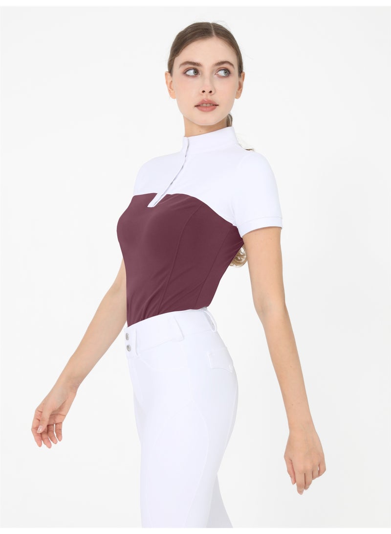 general Equestrian T-Shirts Women Riding Horse Clothes Short Sleeve Show Top - Image 2