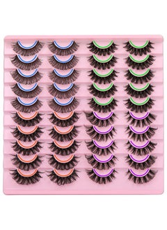 Focipeysa False Lashes Natural Look 14-17Mm Fluffy Faux Mink Lashes D Curl Eyelashes Natural Lashes Strips Fake Lashes Pack 4 Styles Mixed Volume Eye Lashes 20 Pairs Multipack  - Image 1