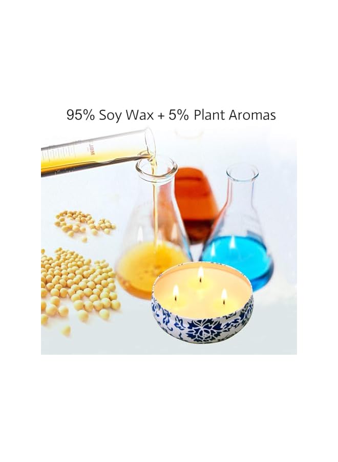 The Bros Citronella Candles Outdoor & Indoor - Large 13.5 oz Scented Candle Set 3 Pack Soy Wax Citronella for Garden Patio Yard Home Balcony Camping Backyard - Image 5