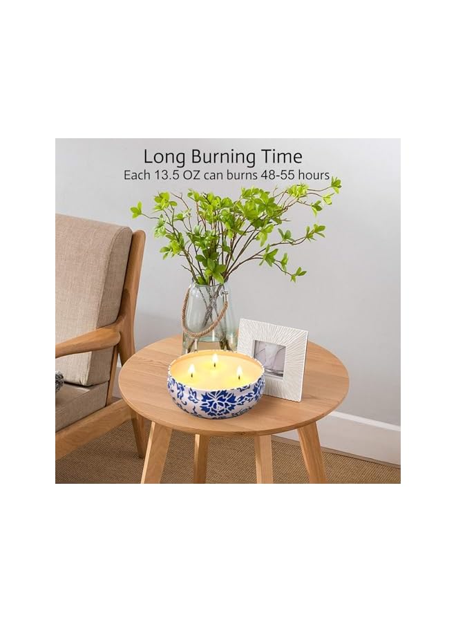 The Bros Citronella Candles Outdoor & Indoor - Large 13.5 oz Scented Candle Set 3 Pack Soy Wax Citronella for Garden Patio Yard Home Balcony Camping Backyard - Image 3