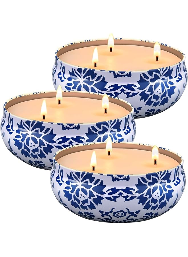 The Bros Citronella Candles Outdoor & Indoor - Large 13.5 oz Scented Candle Set 3 Pack Soy Wax Citronella for Garden Patio Yard Home Balcony Camping Backyard - Image 1