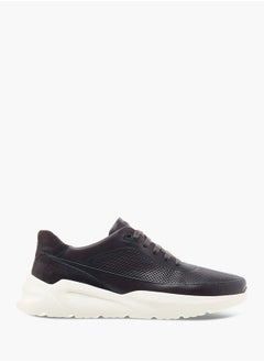 DUCHINI Mens Textured Lace-Up Low Ankle Sneakers  - Image 3