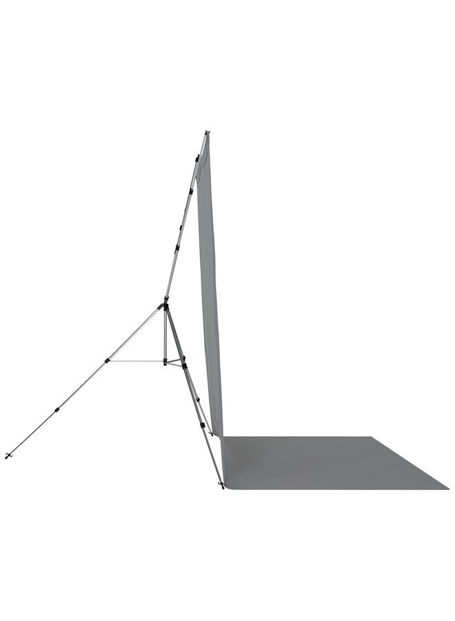 Westcott 8'x13' Neutral Gray Sweep X-Drop Pro Wrinkle-Resistant Backdrop Kit - for Full-Length Portraits, Group Photos, and Photo Booths - Image 4