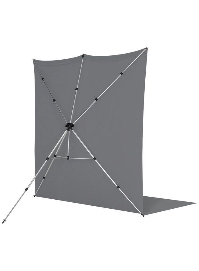 Westcott 8'x13' Neutral Gray Sweep X-Drop Pro Wrinkle-Resistant Backdrop Kit - for Full-Length Portraits, Group Photos, and Photo Booths - Image 3