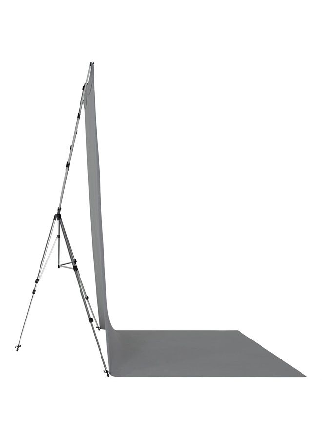 Westcott 8'x13' Neutral Gray Sweep X-Drop Pro Wrinkle-Resistant Backdrop Kit - for Full-Length Portraits, Group Photos, and Photo Booths - Image 5