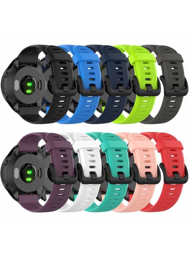 QGHXO حزام لجهاز Garmin Forerunner 945، حزام ساعة بديل من السيليكون الناعم لجهاز Garmin Forerunner 945 / Forerunner 935 (بدون متتبع) - Image 2