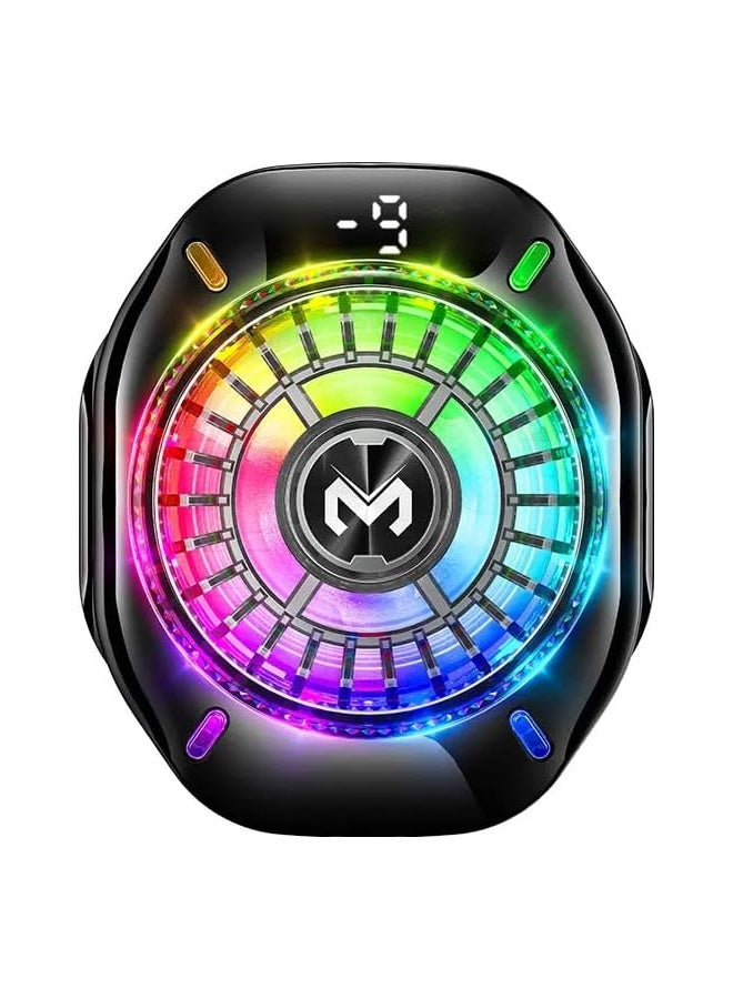 Mobile Phone Cooling Fan CX10, AI Temperature Control, RGB LED Lights, Magnetic Clip, Type-C 5V/2A  - Image 2