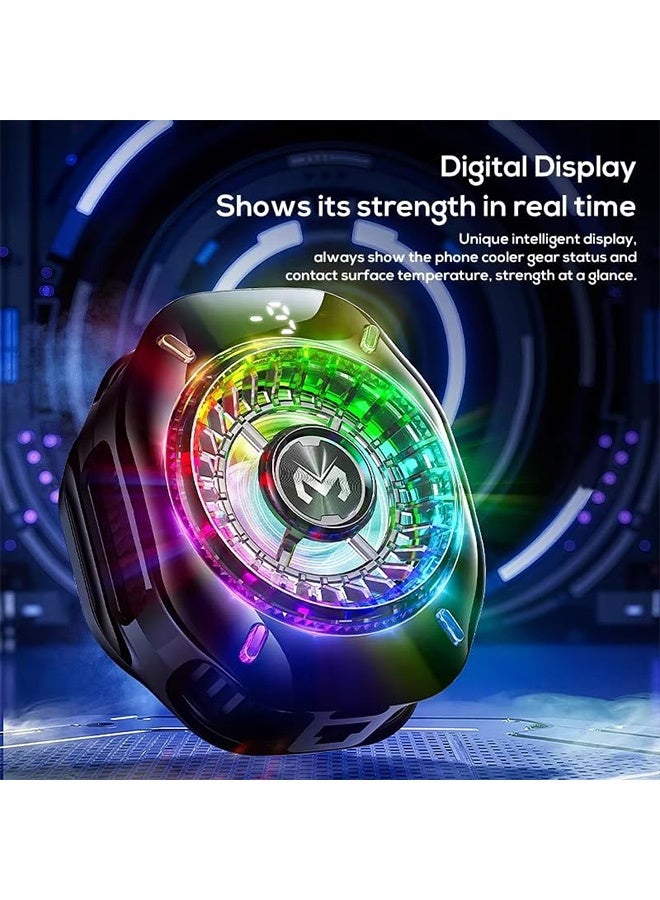 Mobile Phone Cooling Fan CX10, AI Temperature Control, RGB LED Lights, Magnetic Clip, Type-C 5V/2A  - Image 5