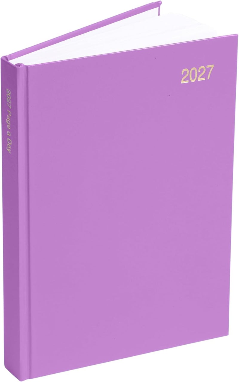 evelay 2025 A4 A5 Day to Page Diary Full Year Planner Desk Hardback Academic Organiser for Home Office School (A4 Page a Day, Purple) - Image 3