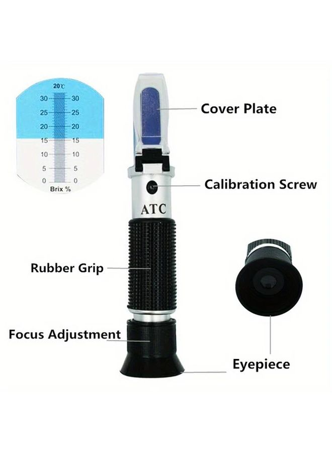 1PC Handheld Automatic Refractometer with ATC 0 32 Brix for Home Brewing - Image 3