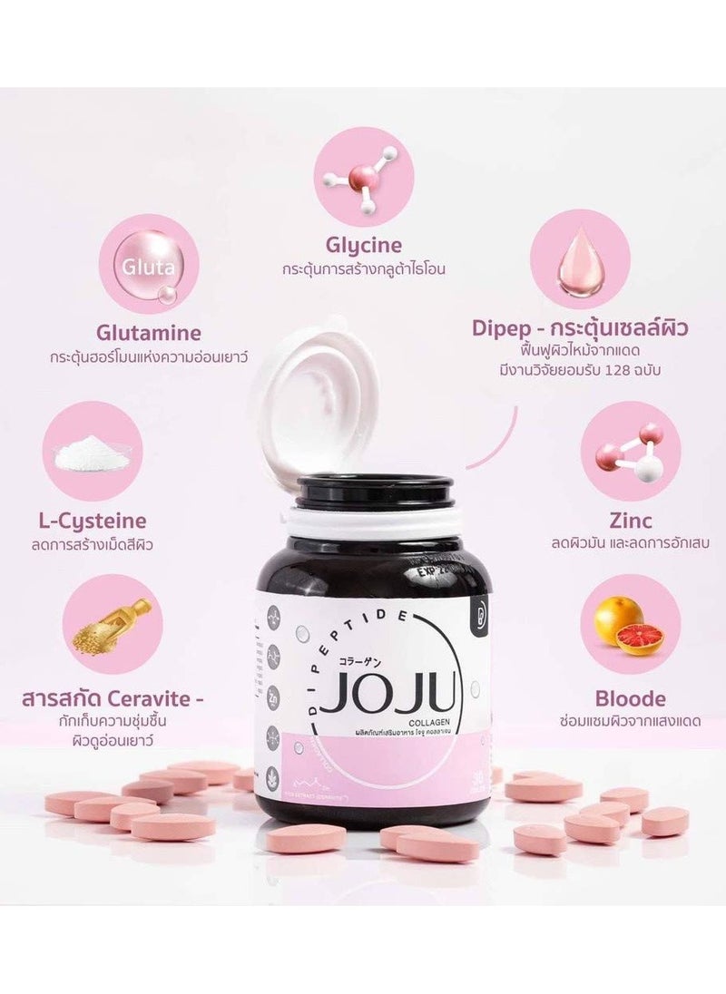 JOJO Dipeptide Collagen, Potent Formula for Whitening and Hydration, Experience Enhanced Skin Brightening, Hydration, and Diminished Dullness, Strengthen Hair, stimulates growth, Fortify Nails, 30 tablets  - Image 2