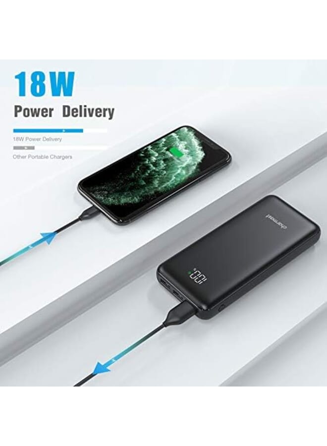 Power Bank Pd 23800Mah Usb C 18W Power Delivery Portable Charger Led Display Battery Pack With 2 Input And 4 Output Compatible With Cell Phone Tablets