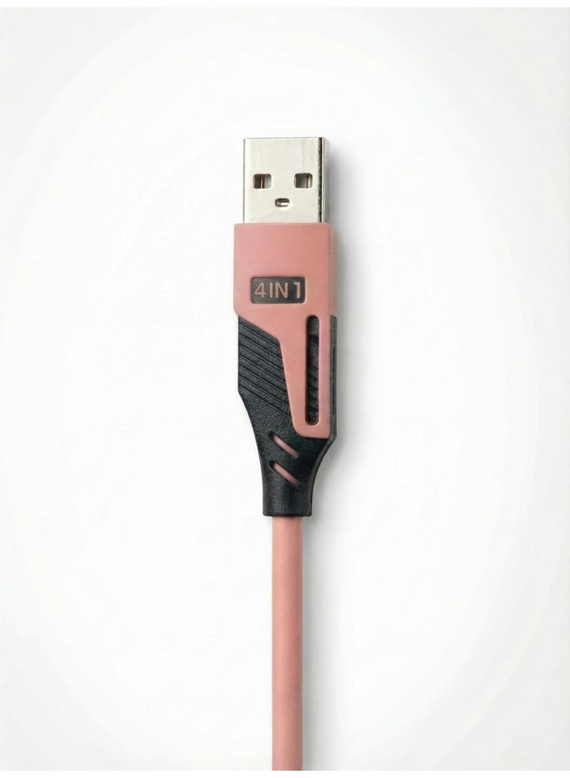PIXEL Essentials 65W Fast Charging Spring Cable (Pink, 1.5 m) - Image 4