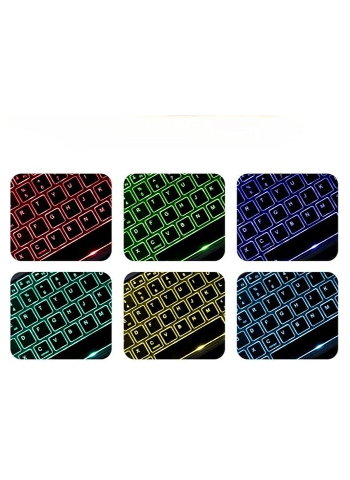 Keyboard Case with Mouse for Honor Pad X9 11.5 Inch Released in 2023, Detachable 7-Color Backlit Bluetooth Keyboard, Protective Soft Case, Flap Bracket