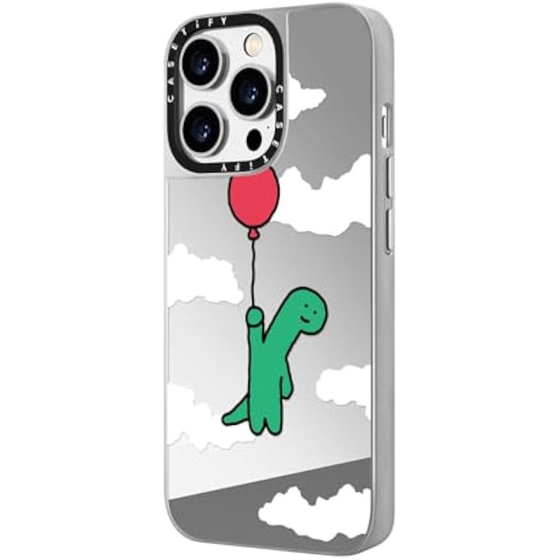 Casetify Mirror Case for iPhone 14 Pro Compatible with Magsafe - I'm Leaving This Planet - Silver on Silver - Image 5