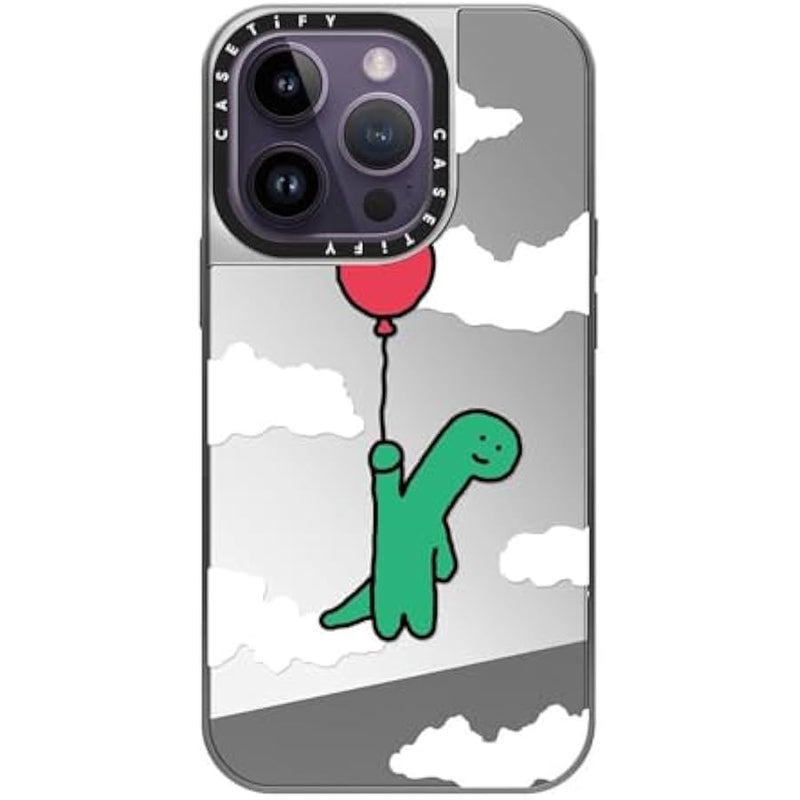 Casetify Mirror Case for iPhone 14 Pro Compatible with Magsafe - I'm Leaving This Planet - Silver on Silver - Image 2