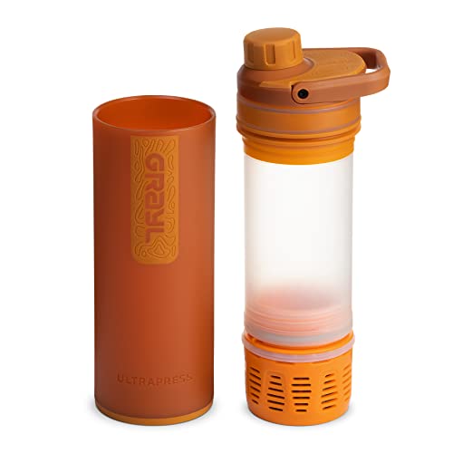 GRAYL UltraPress Water Purifier Filter Bottle for Hiking Backpacking and Travel Mojave Redrock - Image 3