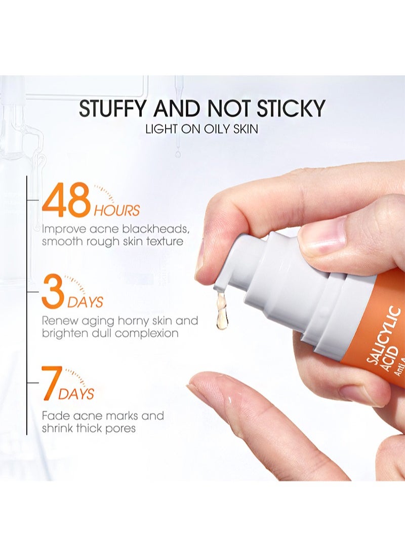SKIN EVER - Salicylic Acid Anti Acne Serum，Contains Salicylic Acid, Niacinamide, Centella Asiatica Extract, And Ceramide To Clear Acne, Fade Acne Marks, And Repair Damaged Skin (20ml) - Image 1