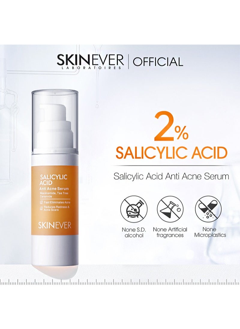 SKIN EVER - Salicylic Acid Anti Acne Serum，Contains Salicylic Acid, Niacinamide, Centella Asiatica Extract, And Ceramide To Clear Acne, Fade Acne Marks, And Repair Damaged Skin (20ml) - Image 1
