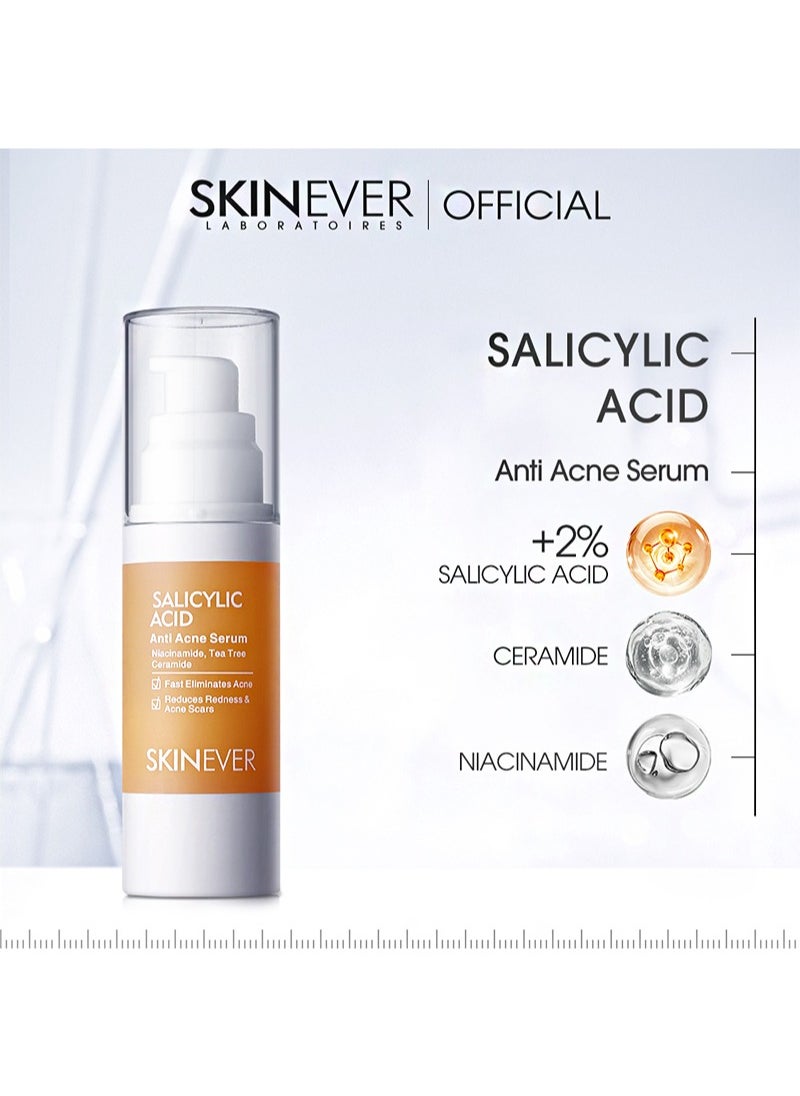 SKIN EVER - Salicylic Acid Anti Acne Serum，Contains Salicylic Acid, Niacinamide, Centella Asiatica Extract, And Ceramide To Clear Acne, Fade Acne Marks, And Repair Damaged Skin (20ml) - Image 1