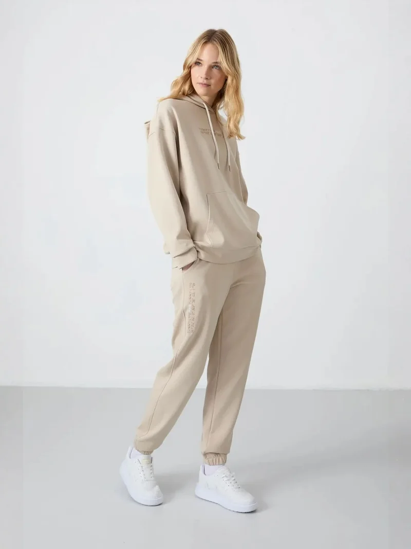 TOMMYLIFE TOMMY Oversized Hooded Sweatshirt And Pants Set