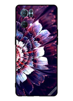 Protective Case Cover For Oppo Reno7 Pro 5G Reflected Big Flower On Left Side