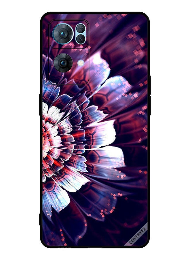 Covernex - Protective Case Cover For Oppo Reno7 Pro 5G Reflected Big Flower On Left Side - Image 1