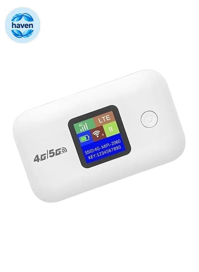 4G/5G Wireless WiFi Router Portable Modem 3000mAh High Speed Portable Europe and Asia Travel WiFi Modem with SIM Card Slot Share up to 10 devices