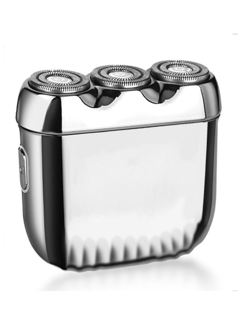 ماكينة حلاقة صغيرة محمولة للسفر للرجال، حجم الجيب صغير USB نوع C ماكينة حلاقة كهربائية رطبة وجافة، حلاقة احترافية قابلة للغسل في الوجه، ماكينة حلاقة مضغوطة مقاومة للماء قابلة لإعادة الشحن للرجال - Image 1