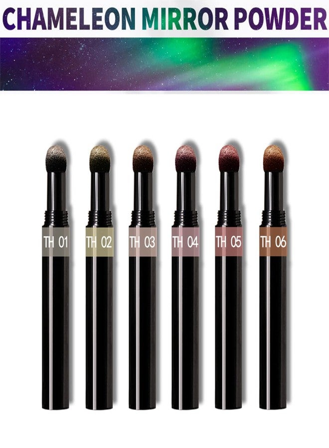 RoseFlower Rose Gold Chrome Nail Powder Pen,RoseFlower 6 pcs Metallic Nail Art Pigment Powder Pen Set, Shiny Nail Glitter Powder Air Cushion Pen with Magic Mirror Effect for Nail Art Design Decoration - Image 3