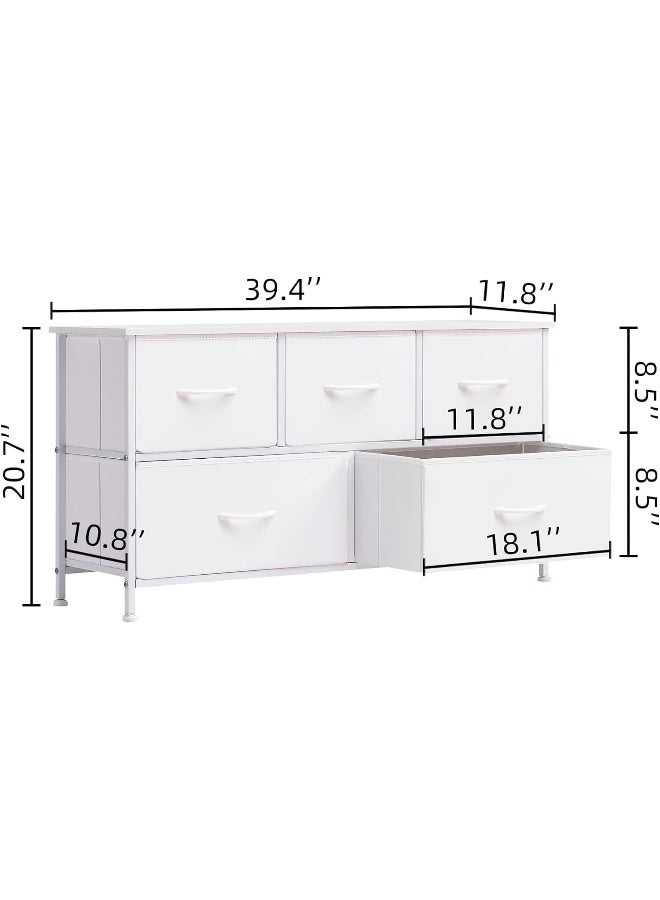 SKY-TOUCH Storage Cabinet: Bedroom Dresser with 5 Drawers - Image 3
