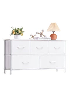 SKY-TOUCH SKY-TOUCH Storage Cabinet : Bedroom Dresser with 5 Drawers Wide Storage Chest with Removable Fabric Bins Storage Organizer Unit for Living Room Entryway Hallway Nursery Kids Room  - Image 1