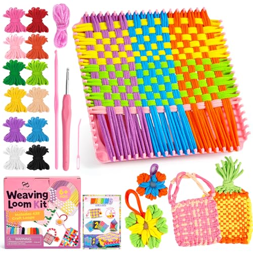 PP OPOUNT Weaving Loom Kit for Kids & Adults, 432 Craft Loops Potholder Loom Kit for Girls Ages 6 7 8 9 10 11 12, DIY Arts and Craft Kit for Beginners Making Potholders, St. Patrick Day Gifts for Kids - Image 1