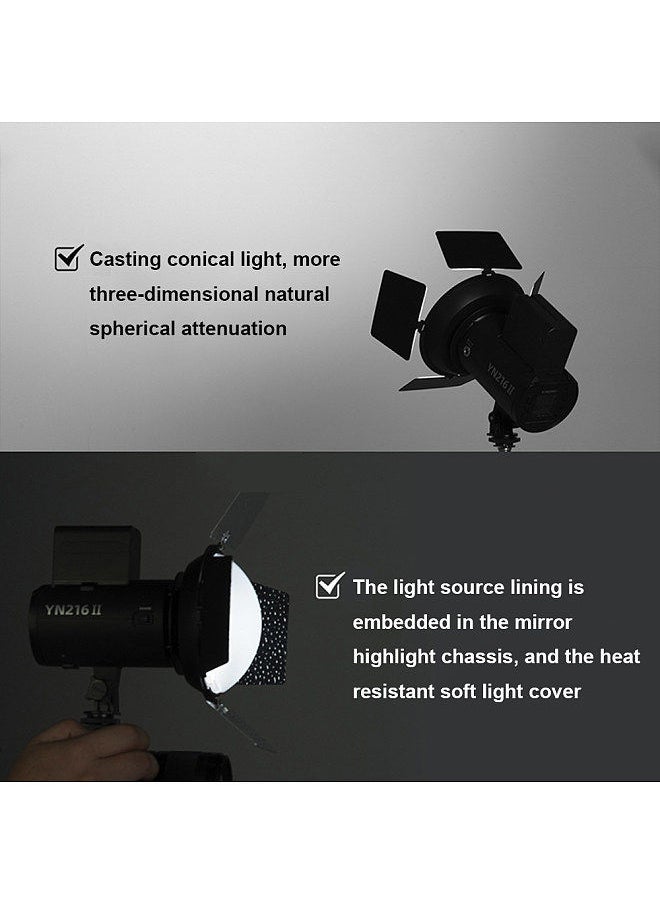 YONGNUO YONGNUO YN216II Bi-Color LED Video Light 24W High Power Photography Light 2700K-9900K Dimmable 332pcs Beads Support Remote Control for Live Streaming Home Studio Comercial Photography  - Image 3