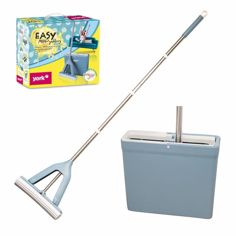 York Sponge easy mop 27.50 cm with bucket + 2 refills - Image 1