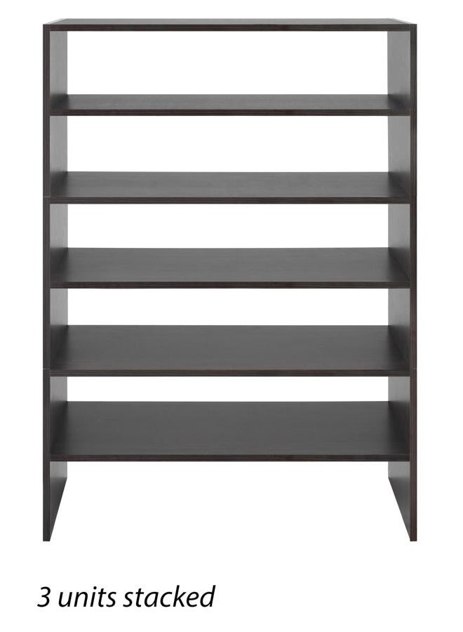 Whitmor Stackable 31" Extra Wide 2-Shelf Storage Organizer, Espresso，2 Pack - Image 5