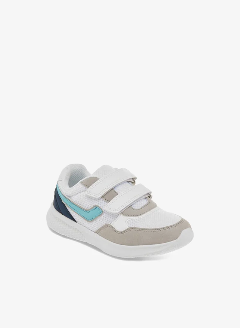 LBL by Shoexpress Boys Colourblock Sneakers with Hook and Loop Closure
