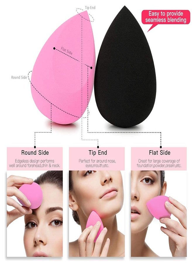 MEPOINT Beauty Makeup Sponge | Latex Free | Unique Shape | Precise Edges | Reusable & washable | Soft & Bouncy | Foam Sponge | Multipurpose - Image 3