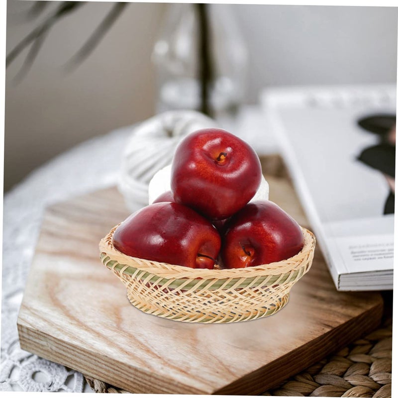 Realistic Red Artificial Apple Decor 6Pcs Set For Home Kitchen Display Party Props - Image 3
