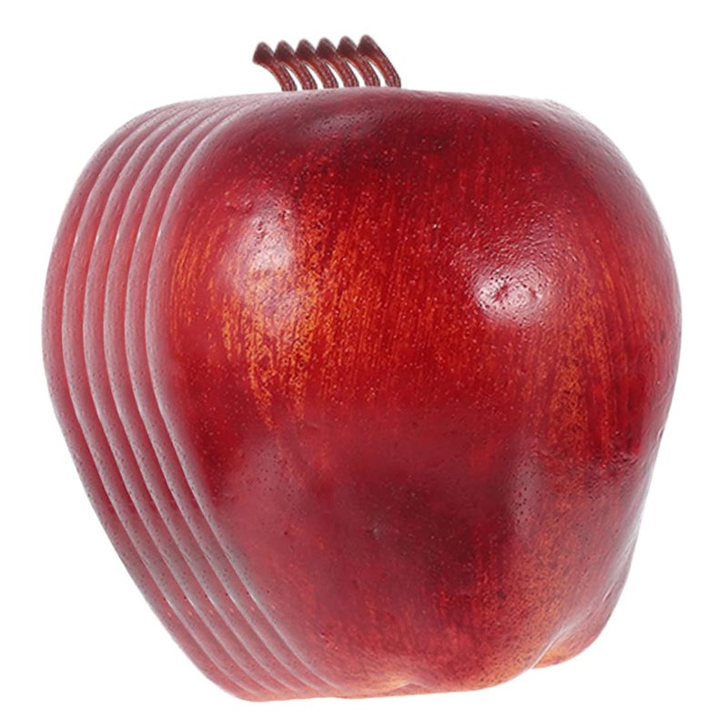 Realistic Red Artificial Apple Decor 6Pcs Set For Home Kitchen Display Party Props - Image 2