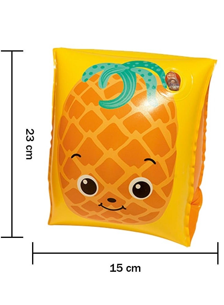 MUMS PLANET Children's swimming arm floats with pineapple design - helps with buoyancy in water - safe and comfortable design - suitable for boys and girls." Arm floats  - Image 3